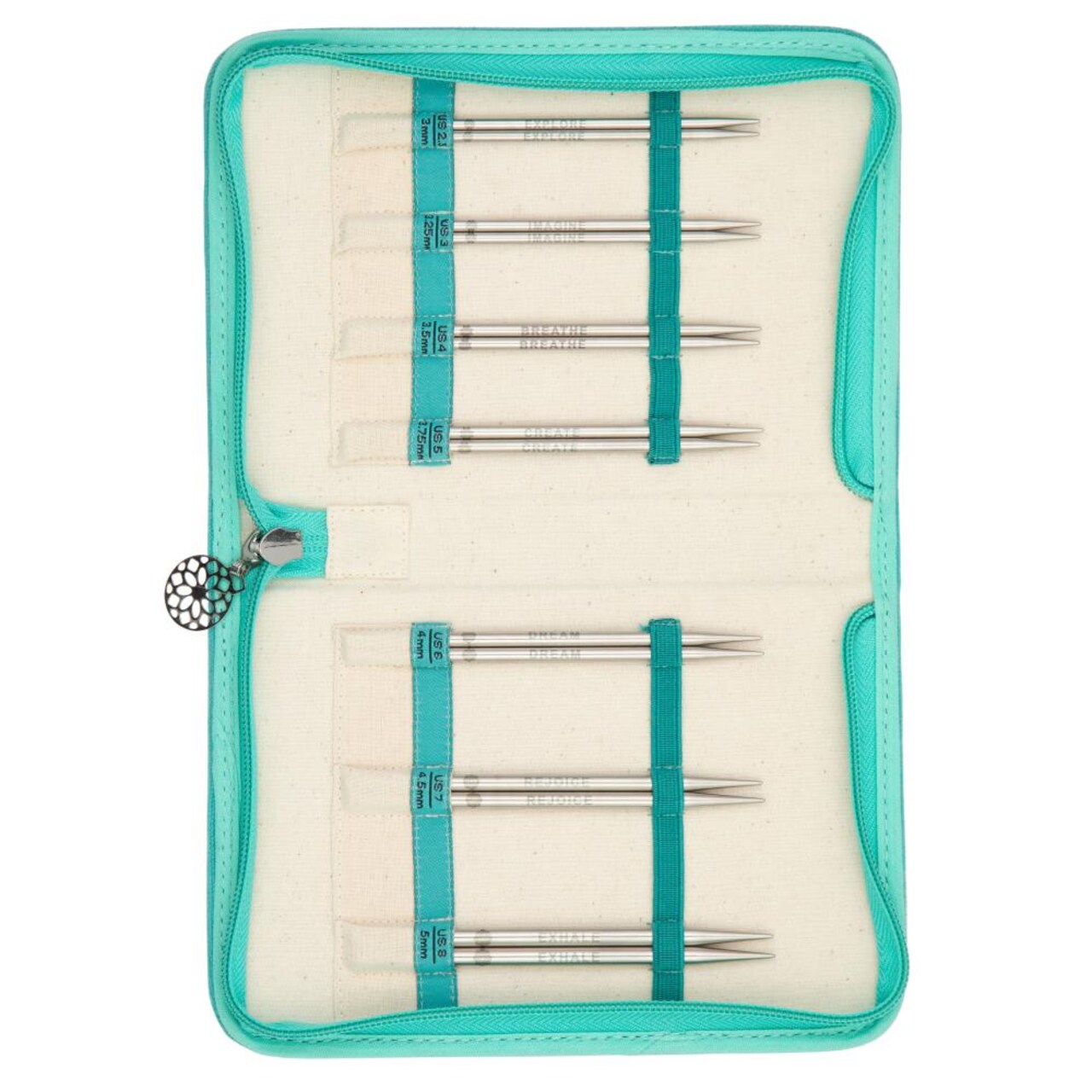 KnitPro-Mindful Hope 5" Interchangeable Knitting Needle Set - 7 pairs tips US Sizes 2.5 - 8